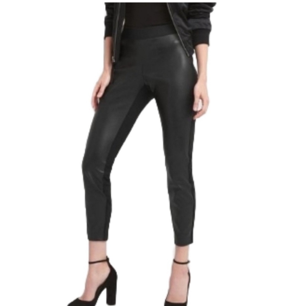 GAP Women's pleather Black Ankle Pants